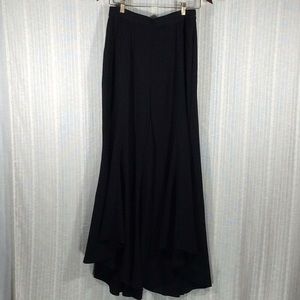 Venus HiLow Ruffled Palazzo Black Dressy Pants-M